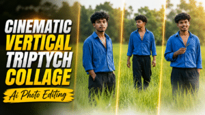 Vertical Triptych Collage AI Photo Editing Prompt